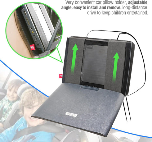 DVD Player Headrest Mount Holder Portable DVD Player Mount Car Back seat Headrest Holder for Swivel & Flip Portable DVD Player 7 inch to 12 inch -...