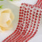 1 Roll 10 Yards Rhinestone Trim Crystal Cup Chain in Silver Setting Casing Clear (Siam/Red SS6 2mm)...
