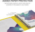 Samsill Durable 1 Inch Binder, Made in the USA, D Ring Binder, Customizable Clear View Binder, Yellow, Holds 225 Pages...