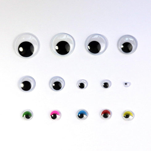 1221 Pieces Wiggle Googly Eyes Self Adhesive Wiggle Eyes (Assorted Sizes) for DIY Crafts Scrapbooking (Classic)...