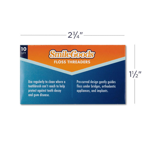 SmileGoods Dental Floss Threaders, 5 Pack of Pocket Sized Envelope of 10 Threaders, 50 Total...