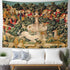 Semtomn Tapestry Artwork Wall Hanging Unicorn Tapestries Medieval Hunt Found Mythical Creatures 60x80 Inches Home Decor Tapestries Mattress Tablec...