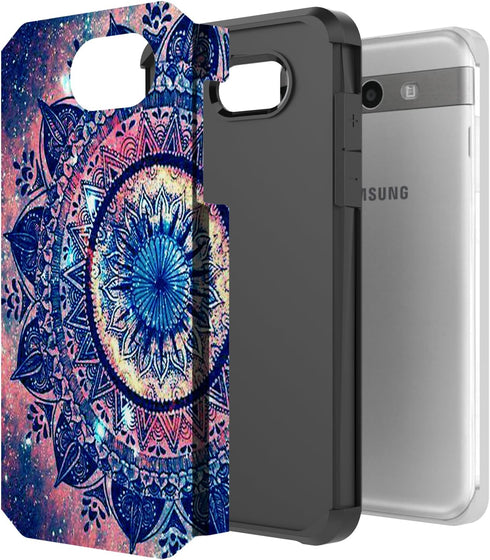 Rosebono J3 Emerge Case - Hybrid Shockproof Graphic Fashion Case for SM-J327 (Mandala)...