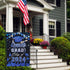 PAMBO Graduation Garden Flag Class of 2024, Blue Congrats Grade Flag for Outside Hanging Decors 12x18 Inch Burlap...