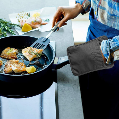 GROBRO7 5Pack Pocket Pot Holders Cotton Heat Resistant Potholder Multipurpose Hot Pads Machine Washable Oven Mitts Cooking Pads Bulk for Daily Kit...