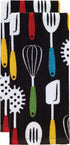 T-FAL Fiber Reactive Print Kitchen Towels: Highly Absorbent, Super Soft - 100% Cotton, 16"x28" Dish Towels for Cleaning & Drying Dishes, Pans, Gla...