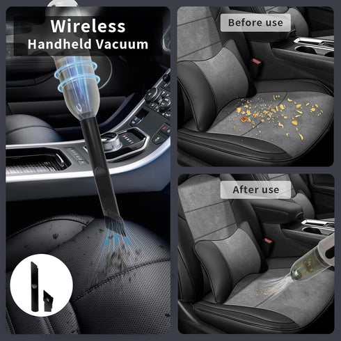 Handheld Car Vacuum Cleaner, 12000PA Mini Vacuum Cleaner Cordless with Brushless Motor, 4 in 1 Rechargeable High Power Portable Car Vacuum for Car...
