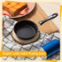 Tessco 2 Pieces Mini Cast Iron Skillet 4.7 Inch Round Mini Non Stick Fry Pan Single Egg Frying Pan with Heat Resistant Handle for Cooking Baking C...