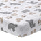 Lambs & Ivy Woodland Forest Animals White/Gray Cotton Fitted Mini Crib Sheet...