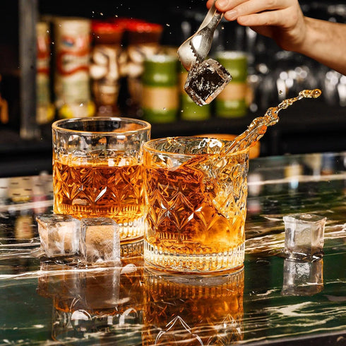 PARACITY Whiskey Glasses Set of 2,christmas gift, Old Fashioned Glasses, Rocks Glasses, Bourbon, Suitable for use in Bars, Parties, and Homes, The...