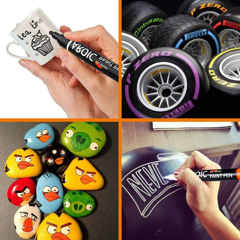 AROIC Paint Pens Paint Markers, 16 colors Oil-Based Waterproof Paint Marker Pen Set On Rock, Wood, Fabric, Metal, Plastic, Glass, Canvas, Mugs, Wa...