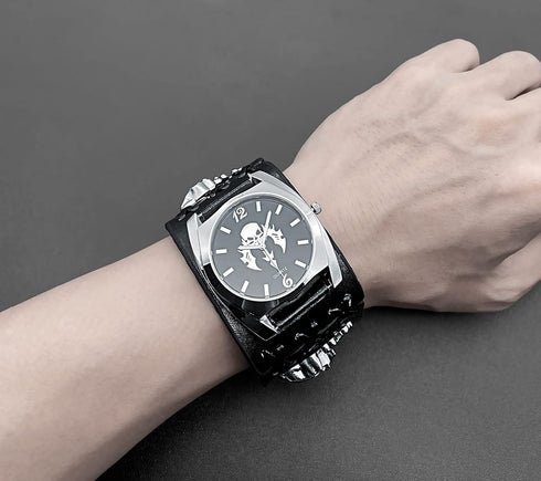 Women's Birthday Christmas Halloween Good Gifts Watch,Nightmare Before Christmas Numerals Leather Strap Skull Quartz Punk Men's Wrist Watch...