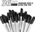 Ultra Fine Point Black Permanent Markers, 36 Pack Ultra Fine Point Black Permanent Marker set, Works on paper, Plastic, Stone, Glass, Metal...
