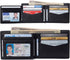 Alpine Swiss RFID Protected Mens Spencer Leather Wallet Bifold 2 ID Windows Divided Bill Section Comes in Gift Box...