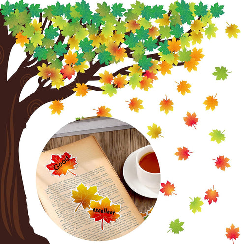 128 Pcs Classroom Tree Bulletin Board Set Woodland Whimsy Tree for Bulletin Board Leaves Cutout Classroom Tree Wall Decor for School Classroom Cha...