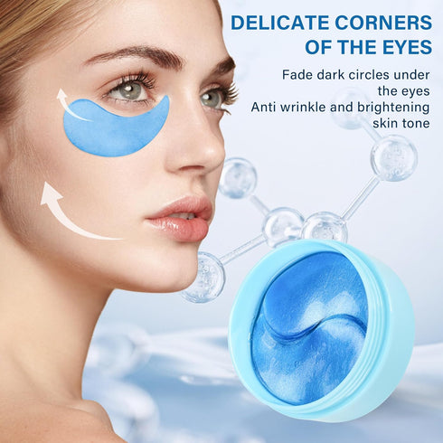 Hyaluronic Acid Eye Patch (60 pairs)-Collagen Eye Patch-Eye Skin Care Mask for Dark Circles, Wrinkles, Eye Pockets, Anti-Aging Rejuvenating Eye Ma...