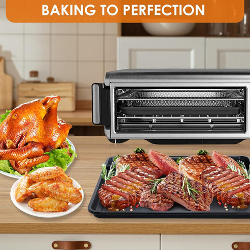 13" × 13" Nonstick Baking Sheet, Replacement Baking Pan for Ninja SP100, SP101, SP1001C, SP201 Foodi Air Fry Oven, Baking Tray for Ninja Foodi 8-i...