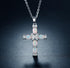 Barzel Rose Gold & White Gold Plated Created Opal Cross Chain With Pendant...