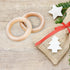 PEPPERLONELY Brand, 20 Natural Wood Rings 2-2/8" (56mm)...
