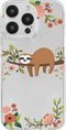 Blingy's for iPhone 13 Pro Case (6.1 inch), Cute Sloth Pattern Fun Cartoon Animal Style Transparent Soft TPU Protective Clear Case (Sleeping Sloth...