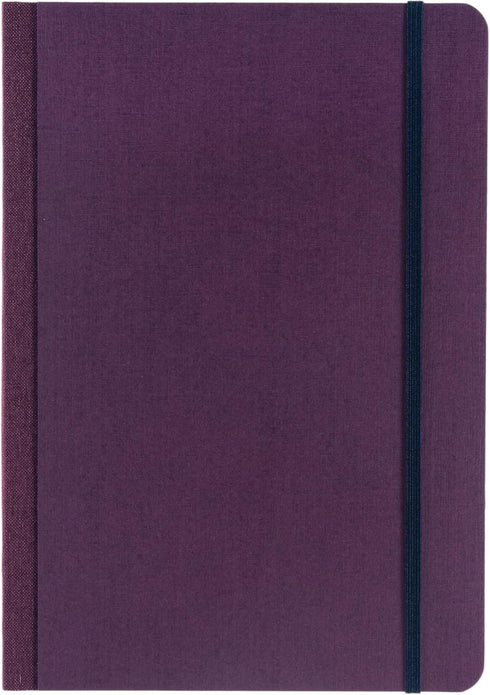 Fabriano Ecoqua Plus Fabric-Bound Notebook, 5.8" x 8.3", A5, Dotted, Wine...