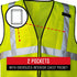 Coast SV300 Rechargeable Lighted High Visibility Safety Vest, Dual Mode, Zip Front, 2 Pockets, 2 Mic Tabs, Meets ANSI/ISEA Standards, 360 Visibili...