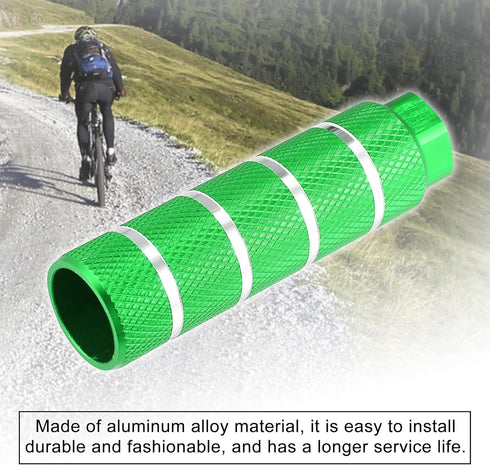 X AUTOHAUX 4pcs Aluminum Alloy Rear Foot Pegs Footrests Universal Green for BMX MTB Bike Bicycle Fit 3/8 Inch Axles...