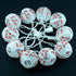 YULETIME Plum Blossom Lantern String Lights, 10 Count Nylon Lantern on 7.6' White Wire, UL Listed 8" Spacing End-to-end Connectable Plug-in String...