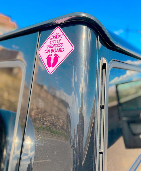 Princess On Board Car Sign - Princess On Board Decal - Princess Automotive Sign - Princess On Board Sticker for Cars - Princess On Board Window De...