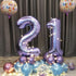 40 Inch Purple number Helium Foil Birthday Party Digit Balloons (Purple 0)...