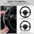 CAR PASS Bling Diamond Segmented Steering Wheel Cover with Crystal Rhinestones, 2PCS Wheel Protector Non-Slip Cute Car Accessories Universal Fit D...