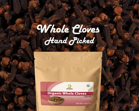 Organic Whole Cloves 1.7 oz, (stand up resealable pouch)...