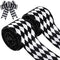 2 Rolls Christmas Checkered Ribbon Black and White Check Ribbon Diamond Check Wired Edge Ribbon Diamond Pattern Decorative Ribbons for Christmas F...
