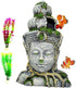 PINVNBY Aquarium Buddha Head Statue Decorations,Fish Tank Resin Large Buddha Sculpture Ornament,Betta Hideout Cave Sleep Rest Play for Small Fish ...