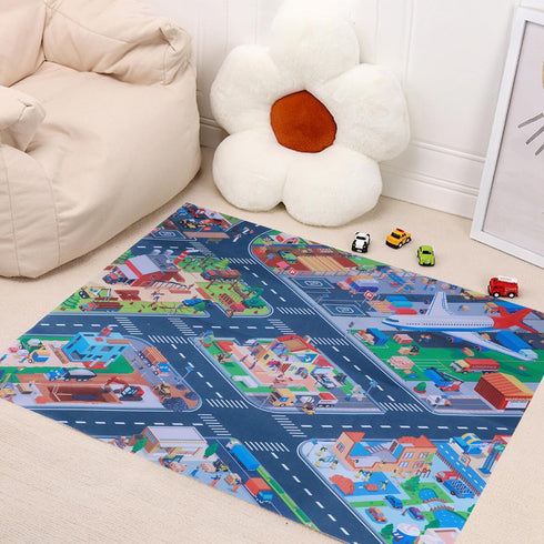 Houkiper Kids Carpet Playmat Rug, Multiple Themes Play Mat Felt Cloth Kids Rugs Foldable Anti Slip Kids Rug for Playroom Kids Play Rug Toys Kids C...