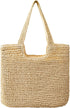 Straw Beach Bags for Women - Women Beach Handmade Woven Tote Bag, Summer Mesh Hollow Shoulder Bag for Holiday...