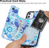 HAOPINSH for iPhone 11 Wallet Case with Card Holder, Blue Flower Bird Pattern Back Flip Case PU Leather Kickstand Card Slots Case for Women Girls,...