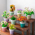 Mini Flower Succulent Bonsai Building Block Set,Simulation Pot Plant Artificial Particle Flower Botanical Collection Construction Building Bricks ...