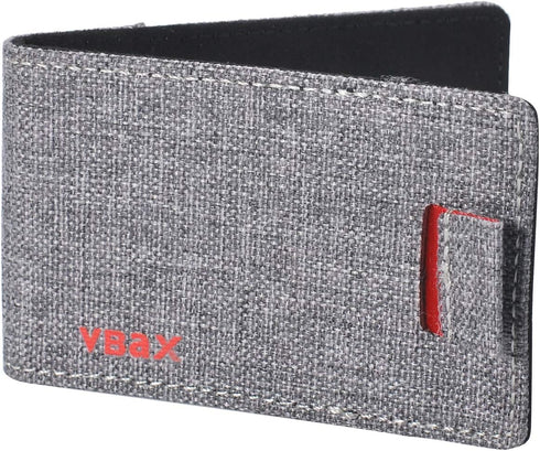 RFID Minimalist Slim Wallet for Men and Women, Holds Up to 12 Cards, Cash, Key Thin and Lightweight Credit Card Holder, Grey Ballistic Nylon...