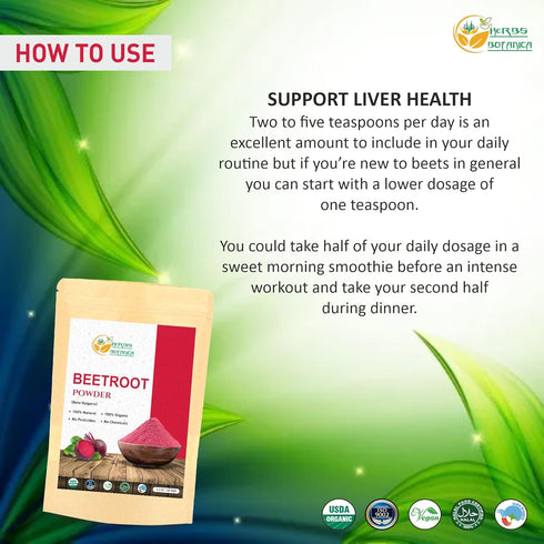 Beetroot Powder Organic for Baking and Smoothies | Nitric Oxide Suppement | Organic Beet Root Powder Boost Stamina and Increases Energy Gluten and...