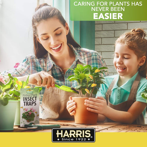 Harris Potted Plant Insect Traps for Gnats, Aphids, Whiteflies and More (30 Traps, 7 Stakes)...