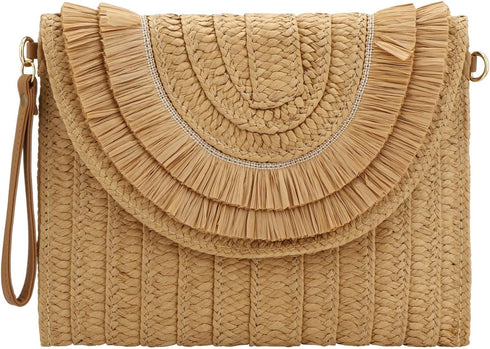 Tmore Weave Handbag,Straw Clutch Summer Evening Handbag Summer Beach Party Purse Woven Straw Bag Envelope...