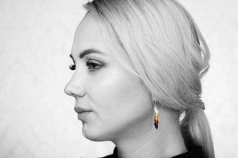 Natural Baltic Amber Leverback Earrings...