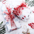 Boao 2.5 Inch Wide Organza Ribbon Snowflake Wired Sheer Glitter Ribbon with Spool for Christmas Decoration, Gift Wrapping, Party Decoration (Red, ...