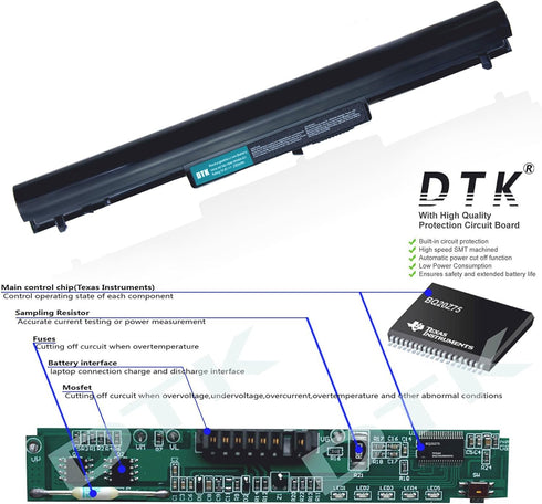 DTK VK04 695192-001 694864-851 HSTNN-YB4D Laptop Battery Replacement for HP Pavilion Sleekbook 14-b000 15-b000 Series Pavilion Ultrabook 14-b000 S...