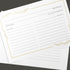 Floral Foil Border Recipe Cards, Set of 50, 4x6 inches (Gold Foil/White)...