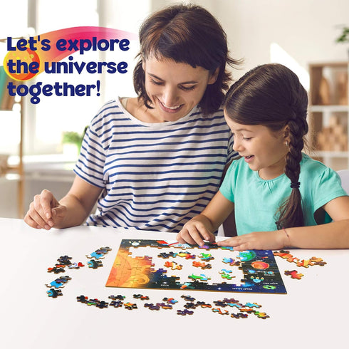 SYNARRY 100 Piece Puzzles for Kids, Space Puzzle for Kids Ages 4-8 Solar System Puzzle for Kids 3-5, 100 Pieces Puzzles for 3 4 5 6 7 8 Year Olds ...
