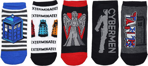 Doctor Who Socks Merchandise - Dr Who Gifts Low Cut Arch Support Socks - Fits Shoe Size: 4-10 (Ladies)...