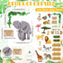 Fulmoon 34 Pcs Jungle Animals Bulletin Board Decorations Set Back to School Classroom Wild Safari Animal Cutout Wild About Jesus Christian Bible W...