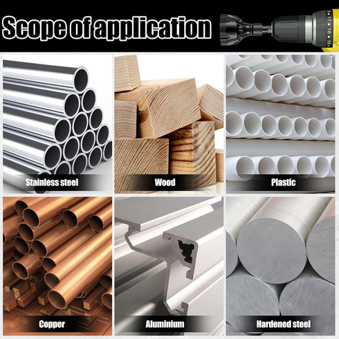2Pcs Deburring External Chamfer Tool, Safe Screw Deburring Chamfering Drill Bit, Tungsten Steel Hex Shank Remove Burr Tool, Metal Thread Burr Remo...